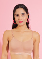 Dollar Missy Wire-Free Beginers Women Training/Beginners Non Padded Bra(Beige)