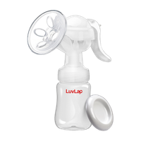 LuvLap Manual Breast Pump, 3 Level Suction Adjustment, 2pcs pads free  - Manual(White)