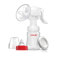LuvLap Comfy Manual Breast Pump, 3 Level Suction Adjustment  - Manual(White)