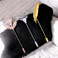 mahi Combo of Men's Brooch/Lapel Pin Brooch(White)