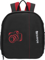 AdventIQ DSLR/SLR Camera Lens Shoulder Printed Backpack-(BNP 0197P- 2)-Red Clr  Camera Bag(Black with Red Print)
