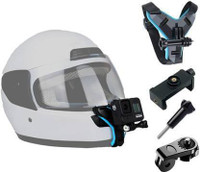 SHAH ENTERPRISES Helmet Jaw Clamp Camera Mount(Black & Blue Combination)