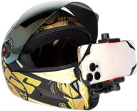 Action Pro Helmet Strap Camera Mount(Helmet Chin Strap Mount with Mobile Holder & Screw Compatible with GoPro)