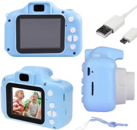 Toy Imagine Kids Digital Camera 3MP 1080P Mini USB Rechargeable DSLR Camera for Fun Filters, Frames & Basic Games(Blue)