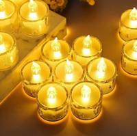 ESP Led TeaLight Candles Artificial Home Decoration Birthday Anniversary Festival Candle(Yellow, Pack of 6)