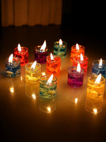 BUC Glass Jelly Gel Candles For Diwali Fragrance Candle Pack 12 Eco Friendly Candle Candle(Multicolor, Pack of 12)