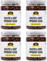 FOOD ESSENTIAL Roasted & Pippermint Supari 800 gm. Pack of 4 (200 gm. each) Sweet Mouth Freshener(4 x 200 g)