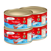 Octoking Sardines in Tomato Sauce 210g Sea Foods(840 g, Pack of 4)