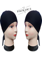 adnara Self Design, Solid Skull Cap(Pack of 2)