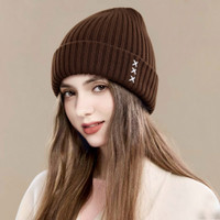 Winity Cute korean style double layer ( soft warm cotton inside ) winter cap for women Beanie