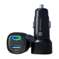 Portronics 80 W Turbo Car Charger(Black)