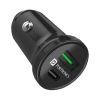 Portronics 38 W Qualcomm 3.0 Turbo Car Charger(Black)