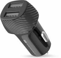 Portronics 12 W Turbo Car Charger(Black, With USB Cable)