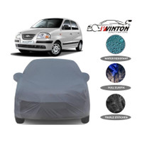V VINTON Car Cover For Hyundai Santro Xing (With Mirror Pockets)(Grey)