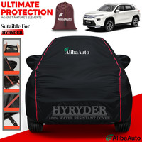 AlibaAuto Car Cover For Toyota Urban Cruiser, Hyryder (With Mirror Pockets)(Black, Red, For 2019, 2020, 2021, 2022, 2023, 2024 Models)