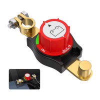 TOOLBUX Battery Cut Off Switch 12-48V Top Post Pure Copper Disconnect for Car RV 1 Car Dash Switch Panel(12 V)