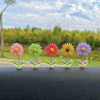 Top Mostt Cute Shaking Flower Car Dashboard Ornaments (5-Pack) Aesthetic Spring Flower Car Accessories for Dashboard Car Dashboard Cover(Universal For Car Universal For Car)