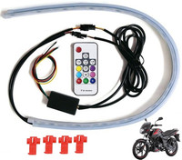 SONSOU RGB Led Wheel Light For Bike Alloy, Multicolor Flexible Strip Light with remote Car Fancy Lights(Multicolor)