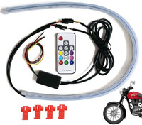 SONSOU RGB Alloy wheel light for bike remote controlled color changing LED Car Fancy Lights(Multicolor)