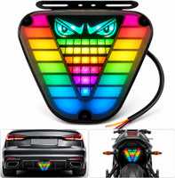 TA Universal 12V RGB Angry Eye F1 Brake & Running Tail Light – Car Bike SUV Car Fancy Lights(Multicolor)