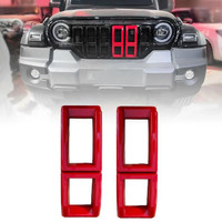 Bubu Car ABS grill cover for T-har roxx 2pcs of set Glossy MAHINDRA Thar Front Garnish