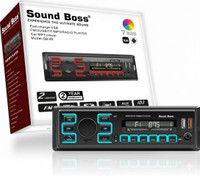 Sound Boss SB-49 Charge Pro+ DUAL USB Bluetooth Wireless With Phone Caller Id Receiver Universal Car Stereo (Single Din) Car Stereo(Single Din)