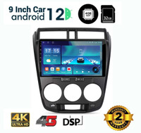 AutoVision 4GB Ram 32GB ROM 9Inch Car Android For Honda City 2010-2013 IPS Display Car Stereo(Double Din)