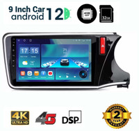 AutoVision 4GB Ram 32GB ROM 9Inch Car Android For Honda City 2014-2018 IPS Display Car Stereo(Double Din)