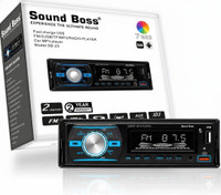 Sound Boss Charge Pro+ DUAL USB Bluetooth Wireless With Phone Caller Id Receiver Universal SB-23 Car Stereo(Single Din)