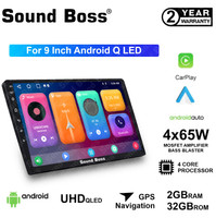 Sound Boss Androidify 3rd Generation Bass Blaster 9" Inch QLED Android Car-Play (2GB/32GB) Car Stereo(Double Din)