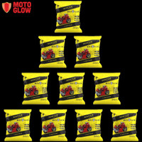 moto glow Liquid Car Polish for Bumper, Dashboard, Exterior, Leather, Metal Parts, Tyres(12 ml, Pack of 10)
