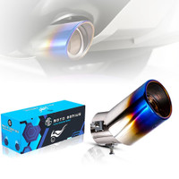 Moto Genius Universal Stainless Steel Car Exhaust Tip  Car Silencer(Adjustable Silencer Tip, (1PC) Multicolor)