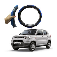 RONISH Hand Stiched Steering Cover For Universal For Car Universal For Car(Black, Blue, Leatherite)