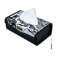 Involve DC Batman Car Tissue Box Cover with Gold Tissue 100 Pull | Premium Car Accessory Vehicle Tissue Dispenser(Black)