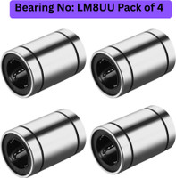 VSJ LM8UU (8x15x24 mm ) Pack of 4 Linear Motion Bearing Linear Ball Bushing Wheel Bearing