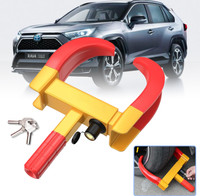Otoroys Universal Yellow Anti Theft Car Wheel Tyre Lock Clamp Heavy Duty Anti Theft Protective Car Wheel Lock Security Tire Clamp Universal Fit Wheel Lock