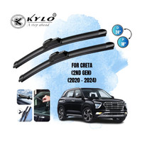 KYLO Flat Frameless Wiper Blade Windshield Wiper(60 cm and 45.72 cm, Passenger And Driver Side Wipers, Pack of: 2)