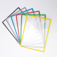 Greeshma A4 Paper Magnetic Display Pocket File Folder with 4 Magnets, Card Display Stand(30 cm Wide)