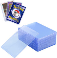 PATPAT 25pcs PVC Trading Card Case for Game Card Clear 3 x 3.97 Top Loading Plastic(Clear)