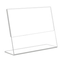 Devi Plastic Arts A4 Acrylic display Stand, signage Holder, Photo Frame, Meeting Stand, Landscape Card Display Stand(30 cm Wide)