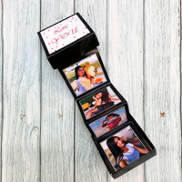 Crafted with passion Photo Gift Box For Birthday , Anniversary & Valentine's Day Greeting Card(Black, Pack of 1)