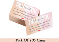 D2C Thank you For your order card Package Insert for Online Shop Small Business Greeting Card(Multicolor, Pack of 105)