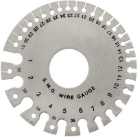 A TO Z TOOLS Round AWG SWG Wire Thickness Measurer Tester Ruler Gauge Diameter Tool 0~36 Marking Gauge