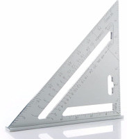 DeoDap Aluminum Alloy Rafter Square 7-Inch Length Tri-Square(Pack of 1)