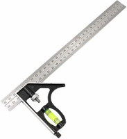 AASONS Stainless Steel 300mm Adjustable Engineers Rule Right Angle Ruler Tool Combination Square(Pack of 1)