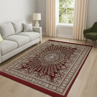 Furnishing Hut 152 cm  X 213 cm Cotton Carpet(Rectangle, Maroon)