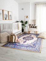 STATUS 90 cm  X 150 cm Velvet Carpet(Rectangle, Purple)