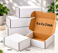 Akash Corrugated Cardboard 3 Ply White Flap Box 6x4x2 Inch for Jewellery|Gifts|Cosmetics|Ecommerce Packaging Box(Pack of 10 White)