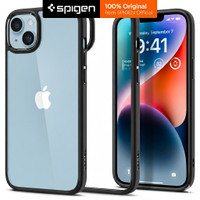 Spigen Ultra Hybrid Back Cover for Apple iPhone 14(Black, Shock Proof, Thermoplastic Polyurethane, Polycarbonate, Pack of: 1)
