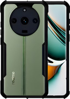 Foncase Back Cover for Realme 11 Pro 5G(Transparent, Black, Dual Protection, Pack of: 1)